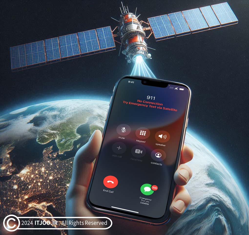 سرویس پیامک اضطراری ماهواره ای گوشی های آیفون اپل - Emergency Text via Satellite Apple Iphone