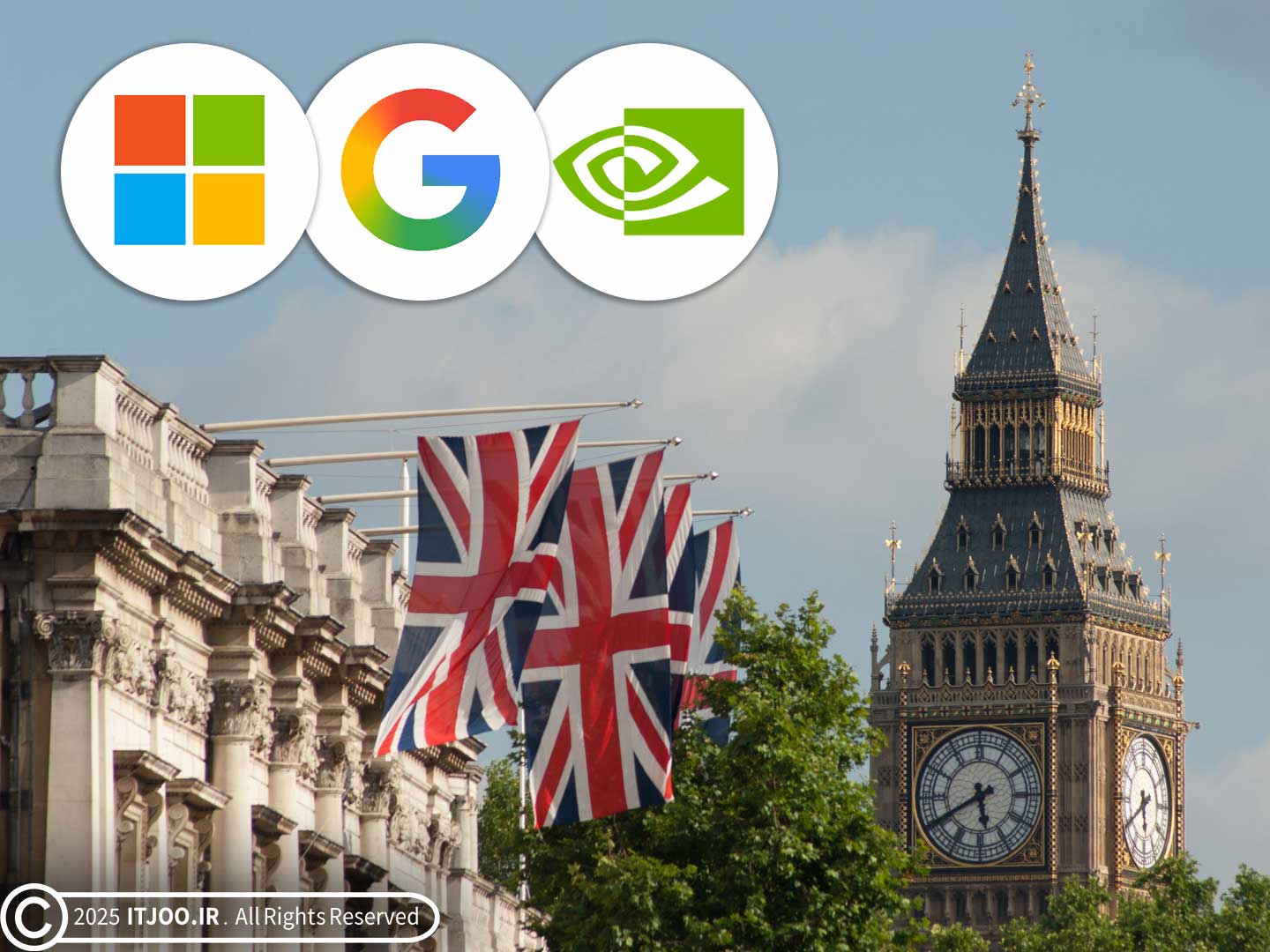 سرمایه گذاری غول های فناوری (انویدیا، گوگل و مایکروسافت) در بریتانیا