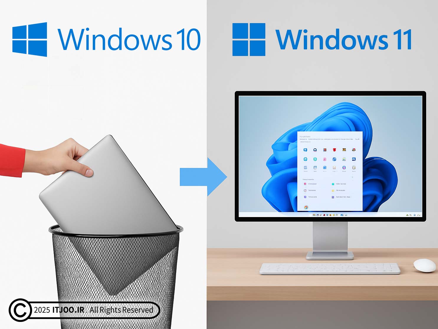 جایگزینی ویندوز 11 با ویندوز 10