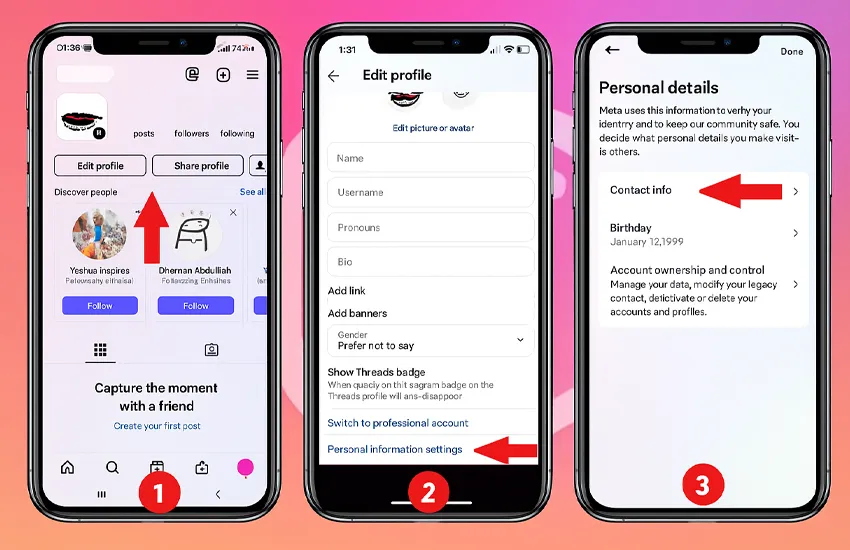نحوه مخفی کردن شماره تلفن در اینستاگرام