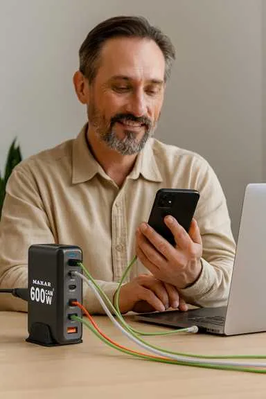 شارژر سریع با شارژر 600 وات